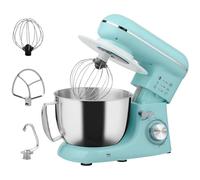 Homcom Electric Stand Mixer, 4.5L Food Mixer With Dough Hook, Whisk, Blue