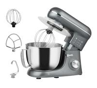 HOMCOM Stand Mixer 4.5L Food Mixer for Baking 6 Speeds 1300W Beater Silver