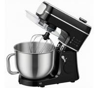 HOMCOM Stand Mixer, 6L 1400W Tilt-Head Food Mixer with 11 Speeds, Pulse & Fermentation Function, LED Display, Black