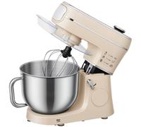 HOMCOM Stand Mixer, 6L 1400W Tilt-Head Food Mixer with 11 Speeds, Pulse & Fermentation Function, LED Display, Cream