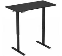 HOMCOM Standing Desk Memory Control Height Adjustable Desk 2 Cable Holes LED Display Sit Stand Desk Black