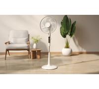 HOMCOM Standing Fan with 75 Degree Oscillation Mosquito Repellent Function