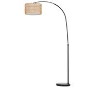 Portland Black Floor Lamp with Foot Switch - Size: 175 x 34 x 93cm - Wilko