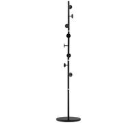 HOMCOM Steel 8 Hook Coat Stand - White, White