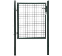 HOMCOM Steel Garden Gate Security Barrier Mesh Fence w/ Lock, 97cm x 150 cm, Multi