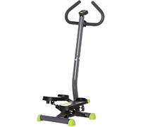 HOMCOM Twister Stepper, Step Machine, Aerobic Exercise Workout Machine w/Adjustable Resistance, LCD Screen and Handlebars - Grey