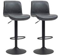 HOMCOM Stool Dark Grey 5056602932077 420 x 510 x 850 mm Pack of 2