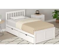 HomCom Storage Bed with Two Drawers in Durable Pine Wood Design