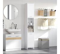 HOMCOM Storage Cabinet For Bathroom Bedroom Freestanding w/Door Cupboard&Shelves