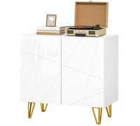Homcom Storage Cabinet, Sideboard With Adjustable Shelf In White White
