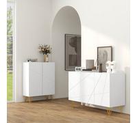 Homcom Storage Cabinet, Sideboard With Adjustable Shelves, White