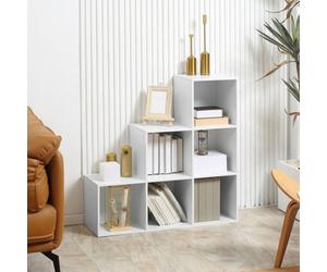 Homcom Storage Cabinet With 6 Cubes Closet Organiser With 3-Tier Shelf, White