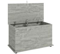 HOMCOM Storage Chest, 102L Blanket Box, Shoe Bench with Safety Hinged Lid, Bed End Bench for Bedroom, 80 x 40 x 45cm, Grey