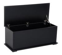 HOMCOM Storage Chest Large 113L Blanket Box 100x40x40cm, Black