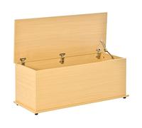 HOMCOM Storage Chest Large 113L Blanket Box 100x40x40cm, Burlywood