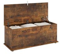 HOMCOM Storage Chest Large 113L Blanket Box 100x40x40cm, Rustic Brown