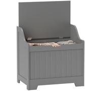 HOMCOM Storage Chest Storage Trunk Safety Hinge 56.5 x 38 x 56 cm Grey