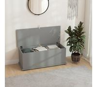 HOMCOM Grey Storage Box with Lid 113L