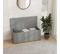 HOMCOM Storage Chest With Lid, 113L Storage Box in Grey HOMCOM Grey