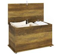 HOMCOM Storage Chest Large 102L Blanket Box 80 x 40 x 45cm, Brown