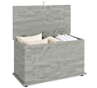 HOMCOM Storage Chest Large 102L Blanket Box 80 x 40 x 45cm, Grey
