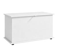 Homcom Storage Chest With Safety Hinged Lid, 102L Storage Box, White White
