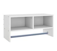 Homcom Storage Hat Rack Hanging Coat Organizer Rail Hanger Wall Mounted In White White