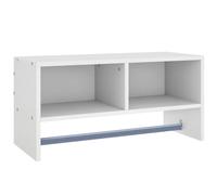 Homcom Storage Hat Rack Hanging Coat Organizer Rail Hanger Wall Mounted In White White