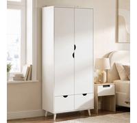 Homcom Storage Organisation Furniture With Rail And 2 Drawers, White
