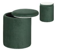 HOMCOM Storage Ottoman Fabric Without armrest Green 120 kg 350 x 350 x 450 mm