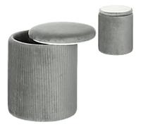 HOMCOM Storage Ottoman Fabric Without armrest Grey 120 kg 350 x 350 x 450 mm