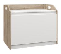 HOMCOM Storage Ottoman, Modern Storage Box with Lift Top and Hidden Space for Entryway, Living Room, Play Room, White Aosom UK
