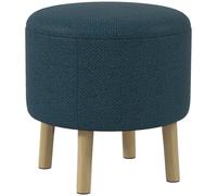 HOMCOM Storage Ottoman, Round Stool Chair with Cushioned Top, Hidden Space