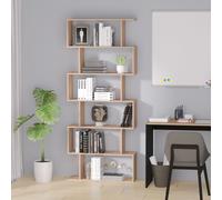 HOMCOM Storage Shelf Modern S-Shape Design Stand Unit Storage Display for Home in Light Brown HOMCOM Light Brown