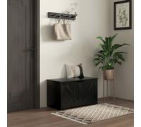 Homcom Storage Trunk For Living Room, With Safety Hinge, 80Cm, Black