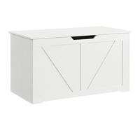 Homcom Storage Trunk For Living Room, With Safety Hinge, 80Cm, White White