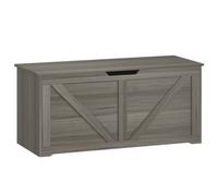Homcom Storage Trunk For Living Room, With Safety Hinges, 100Cm, Dark Grey Dark Grey