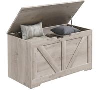 HomCom Storage Trunk for Living Room, 80 cm, Safety Hinges, Grey