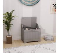 Homcom Storage Trunk With Safety Hinge For Living Room, 56.4Cm In Grey Grey