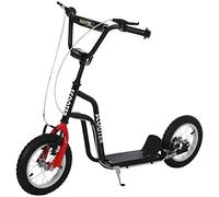 HOMCOM Kids 75-80cm Kick Scooter - Black/Red, Black