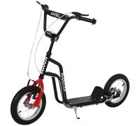 HOMCOM Stunt Scooter 12' ' Rubber Tyre with Dual Brakes | Kids Kick Scooter, Adjustable Handlebar