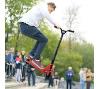 HOMCOM Stunt Scooter Complete Trick Scooters Kick Scooters Teenagers Red
