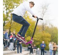 HOMCOM Purple Lightweight Entry Level Complete Trick Kick Stunt Scooter - Size: 83 x 65 x 48.5cm - Wilko