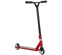 HOMCOM Stunt Scooter, 360° Entry Level Tricks Scooter w/Lightweight Aluminium Deck and ABEC 7 Bearing, For Age 14+ Beginners, Red