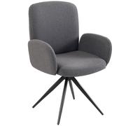 Homcom Swivel Accent Chair With Curved Backrest, Upholstered, Grey Grey