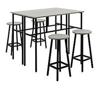 HOMCOM Table and Chairs set 835-678GY Grey