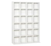 HOMCOM Tall 456 CD/ 336 DVD Storage Unit 89 x 130.5 cm White
