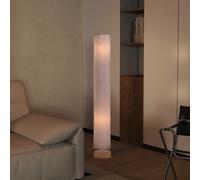 HOMCOM Tall Floor Lamp with Fabric Shade, Grey - 120 cm, Dual E27 Bases, Foot Switch, Modern Living Room/Bedroom Lighting (B31-027GY)