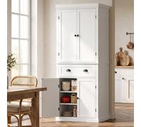 Homcom Tall Kitchen Cupboard, 183Cm Freestanding Storage Cabinet With Drawer