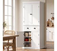 HOMCOM Tall Kitchen Cupboard, 183cm Freestanding Storage Cabinet with Drawer